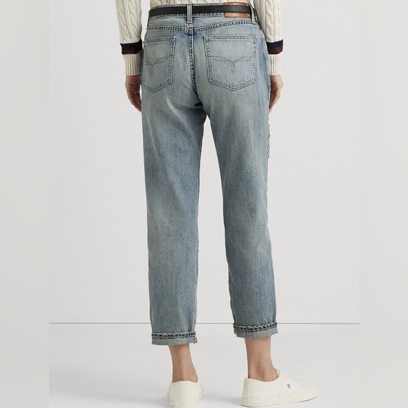 Lauren Ralph Lauren Women’s Patchwork Relaxed Tapered Jeans Sz 2 - Picture 3 of 9
